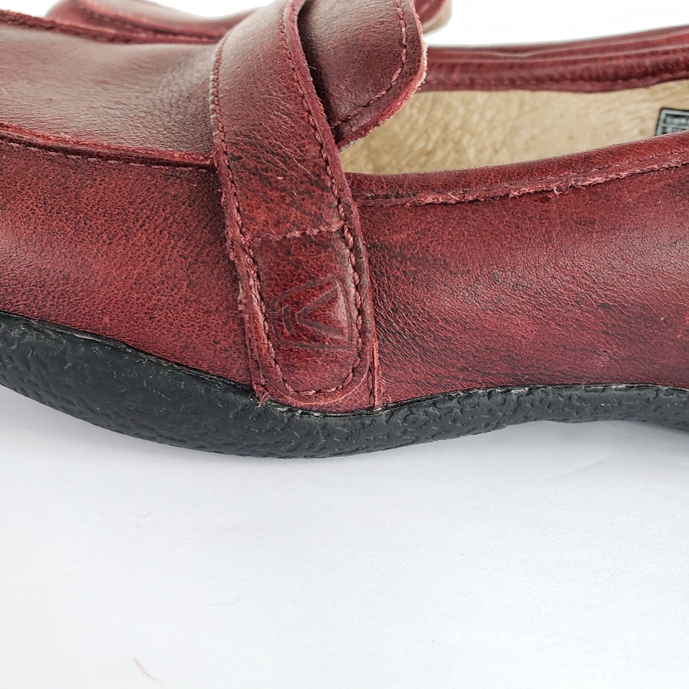 KEEN Women's Leather Brick Red Loafers Size 6.5 - Picture 6 of 8